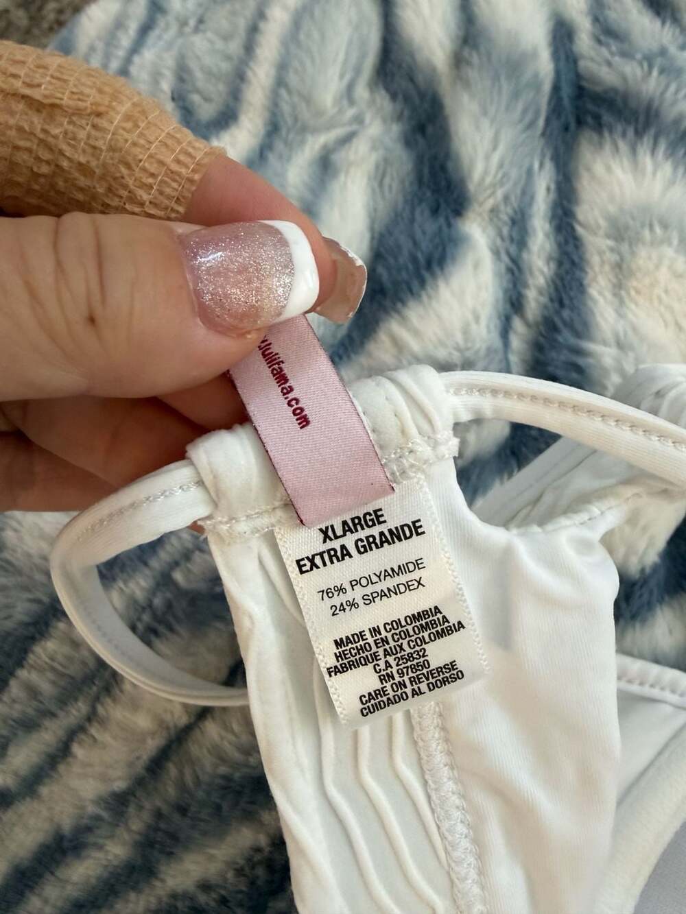 Luli Fama White Ribbed Underwire Bikini Set - Picture 3 of 6